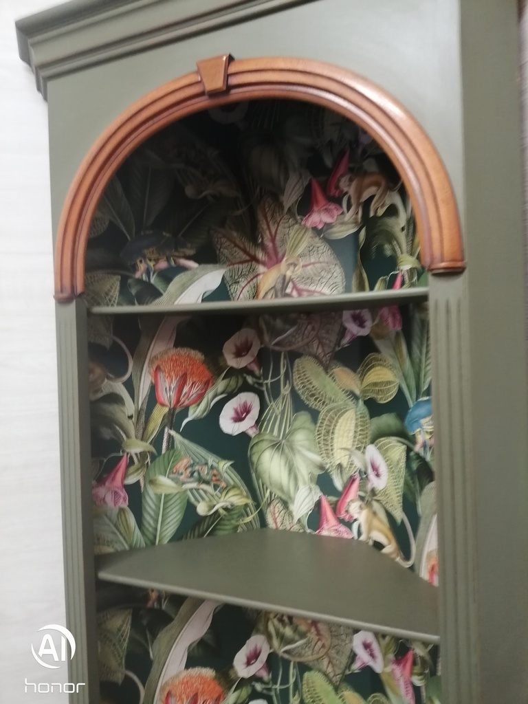 stunning painted corner display unit