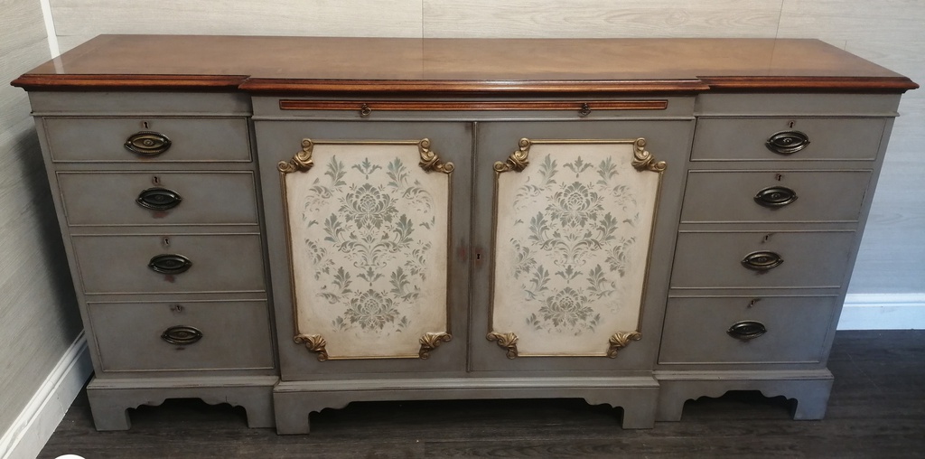 stunning large painted sideboard