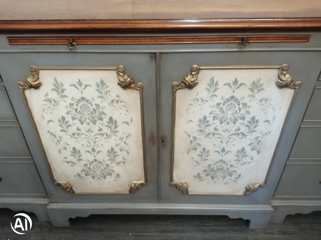 stunning large painted sideboard