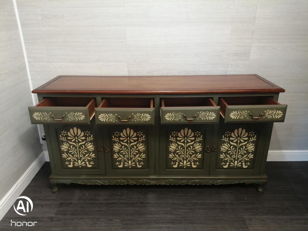 stunning large painted sideboard