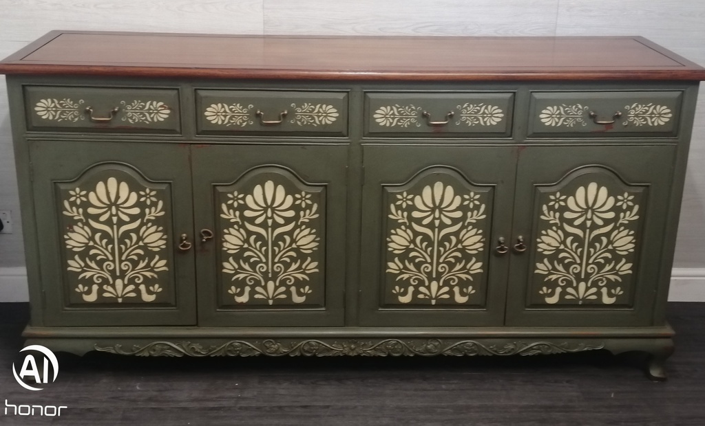 stunning large painted sideboard