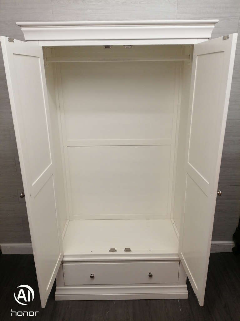 lovely large white wardrobe with drawer