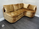 lovely neat gold corner sofa