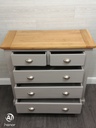 shaker style grey 5 drawer chest