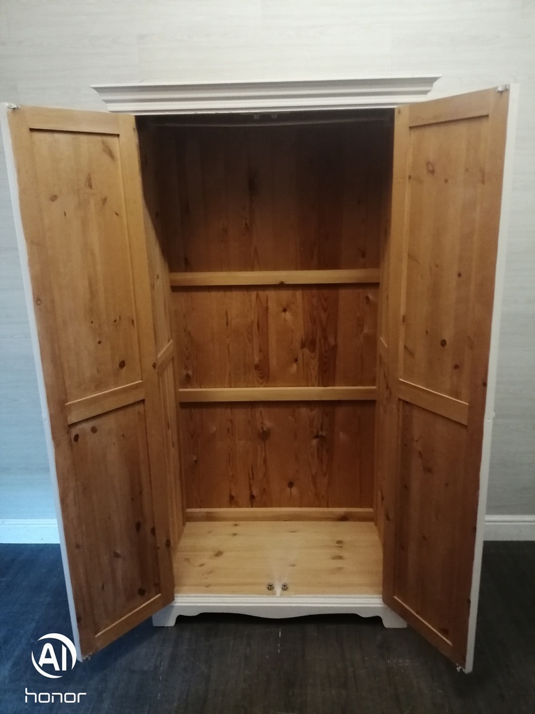 Pine Shabby Cic Old White  wardrobe