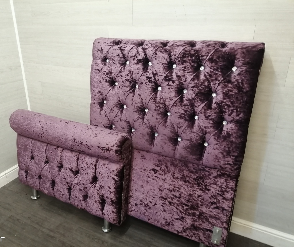Lovely 3ft purple velvet bed frame