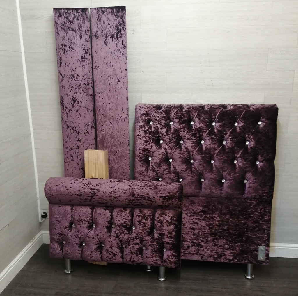 Lovely 3ft purple velvet bed frame