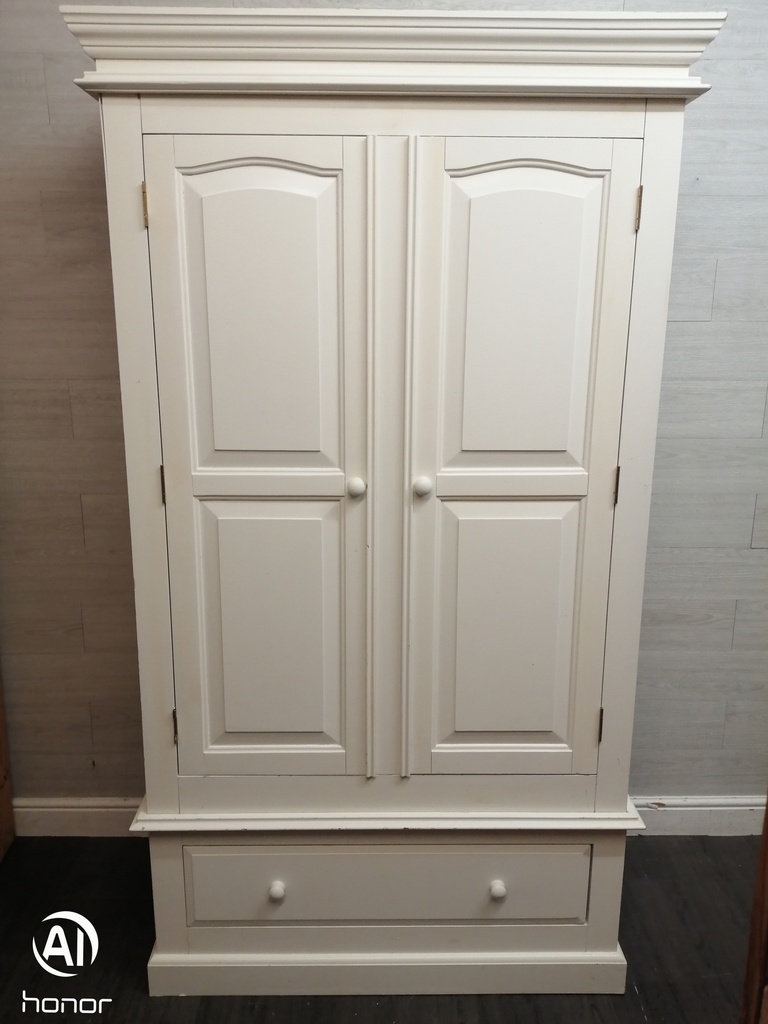 large shabby chic white wardrobe