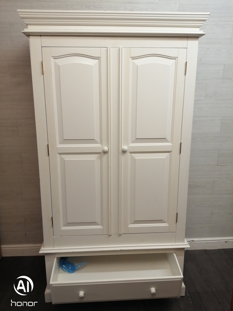 large shabby chic white wardrobe