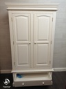 large shabby chic white wardrobe