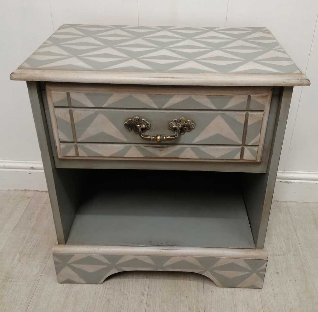 LOVELY PAINTED PINE BEDSIDE unit
