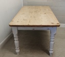 SOLID PINE GREY PAINTED DINING TABLE