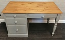 quality pine painted grey computer desk