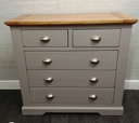 shaker style grey 5 drawer chest