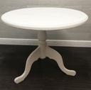 neat round white SHABBY CHIC SOLID PINE DINING TABLE