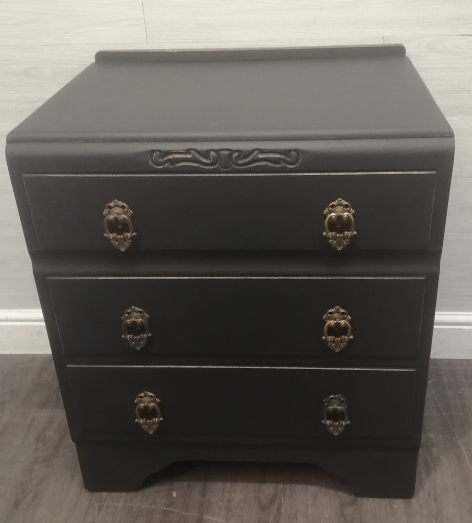 retro neat chest painted black