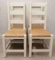 [HF8121] 4 x ‘Chalk White’ Ladder Back Chairs