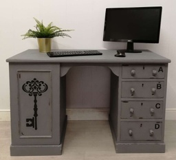[HF8510] ‘Anthracite’ Four Drawer Desk