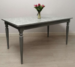 [HF9963] 5ft1&quot; Grey Extending Dining Table