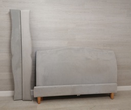 [HF12809] stunning manor rose grey velevet style supking bed frame