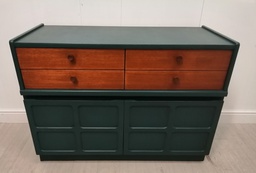 [HF13030] stunning retro teak painted cupboard