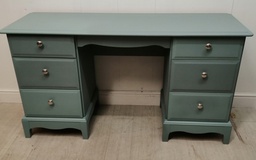 [HF13096] STAG DRESSING DESK PAINTED FARROW AND BALL OVAL ROOM BLUE