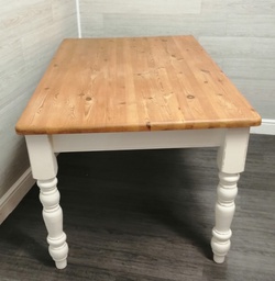 [HF15513] white SHABBY CHIC SOLID PINE DINING TABLE