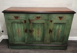 [HF15560] Antique Green Edwardian Sideboard