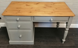 [HF15614] quality pine painted grey computer desk