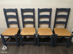 [HF15803] 4 X ‘ink blue’ LADDER BACK CHAIRS