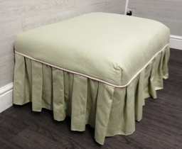 [HF15899] coffee table footstool cover in laura ashley apple green