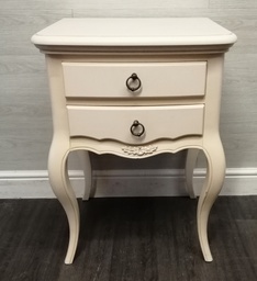 [HF15997] lovely  john lewis cream bedside two drawer bedside table