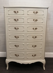 [HF16013] Marie Antoinette Cream six Drawer Chest