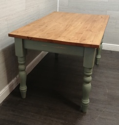 [HF16851] Solid Pine Painted leg Dining Table