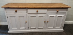 [HF16834] Quality solid rustic pine painted sideboard