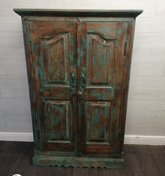 [HF17221] Stunning rustic painted solid wood quality cupboard